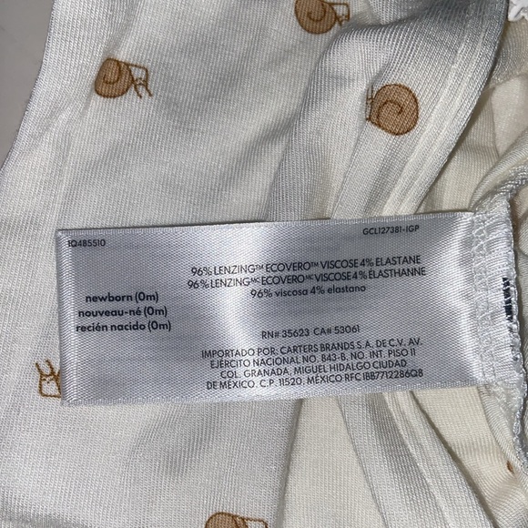 Carter's Baby Unisex Snail 🐌 Design Sleep and Play 2 Way Zipper - Picture 7 of 16